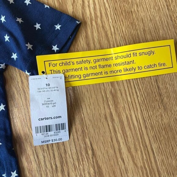 Carters Boys Patriotic Pocket Tee 10 - Picture 4 of 7